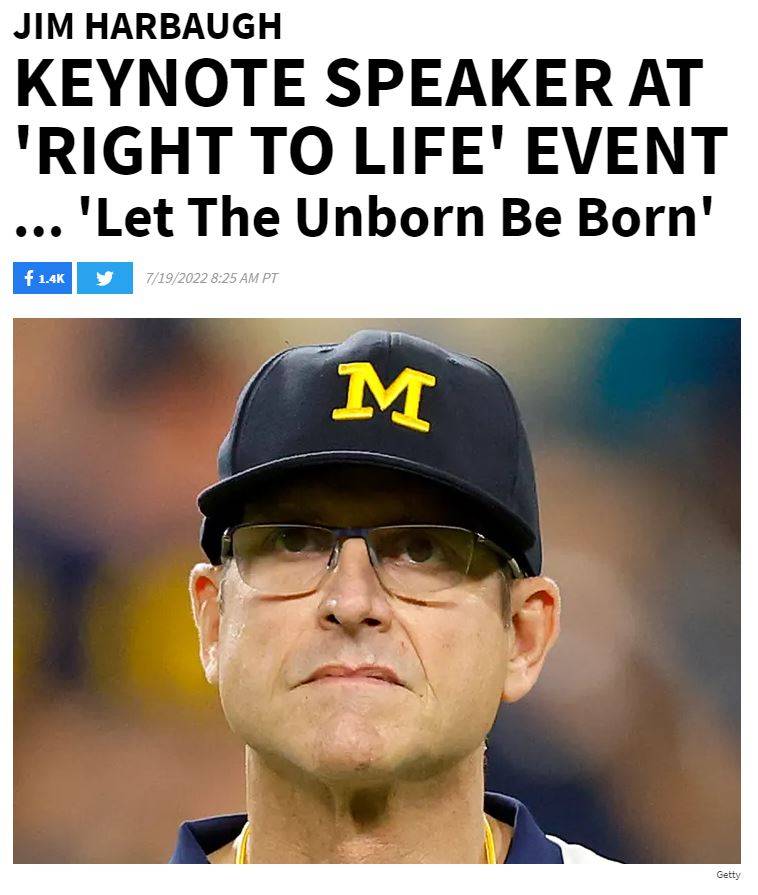 Jim Harbaugh boldly support our children